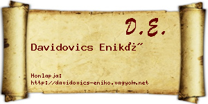 Davidovics Enikő névjegykártya